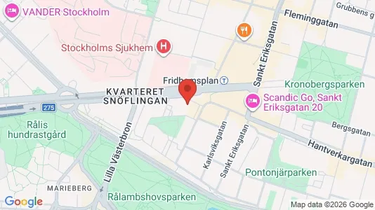Lägenheter att hyra i Kungsholmen - kort over placeringen