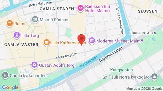 Lägenheter att hyra i Malmö Centrum - kort over placeringen