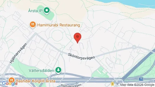 Lägenheter att hyra i Hammarbyhamnen - kort over placeringen