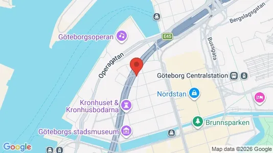 Lägenheter att hyra i Göteborg Centrum - kort over placeringen