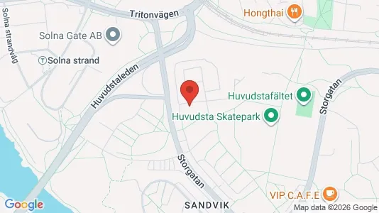 Lägenheter att hyra i Solna - kort over placeringen