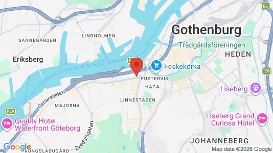 Lägenheter att hyra i Göteborg Centrum - kort over placeringen