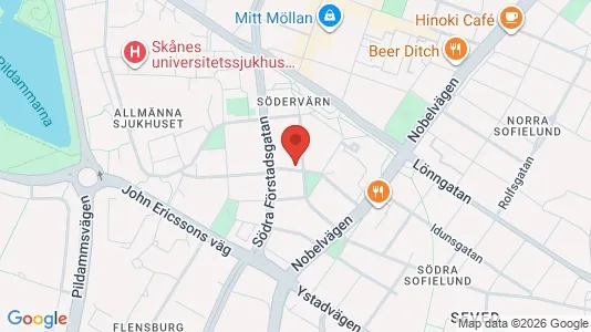 Lägenheter att hyra i Malmö Centrum - kort over placeringen