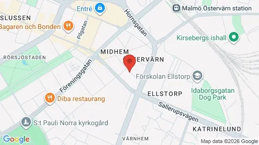 Lägenheter att hyra i Malmö Centrum - kort over placeringen