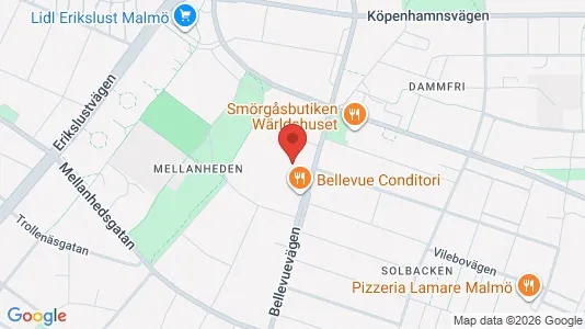 Lägenheter att hyra i Malmö Centrum - kort over placeringen