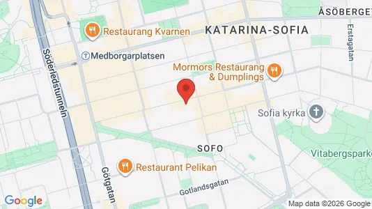 Lägenheter att hyra i Södermalm - kort over placeringen