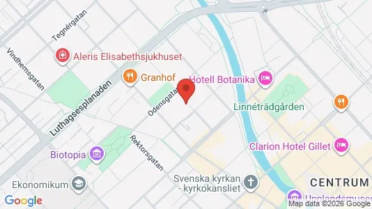 Lägenheter att hyra i Uppsala - kort over placeringen