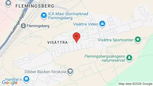 Lägenheter att hyra i Huddinge - kort over placeringen