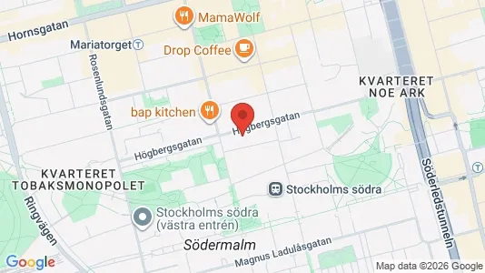 Lägenheter att hyra i Södermalm - kort over placeringen