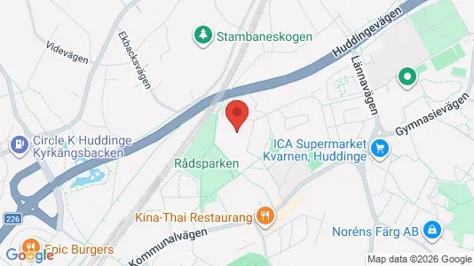 Lägenheter att hyra i Huddinge - kort over placeringen