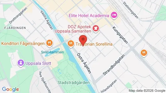 Lägenheter att hyra i Uppsala - kort over placeringen