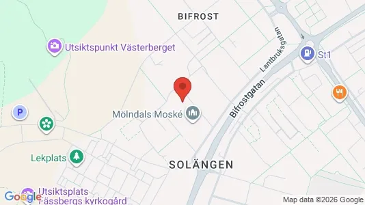Lägenheter att hyra i Mölndal - kort over placeringen