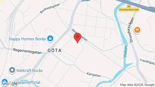 Lägenheter att hyra i Borås - kort over placeringen