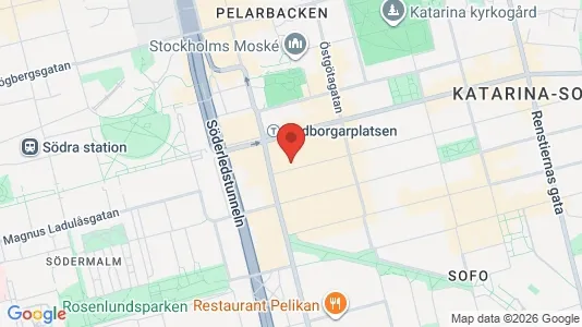 Lägenheter att hyra i Södermalm - kort over placeringen