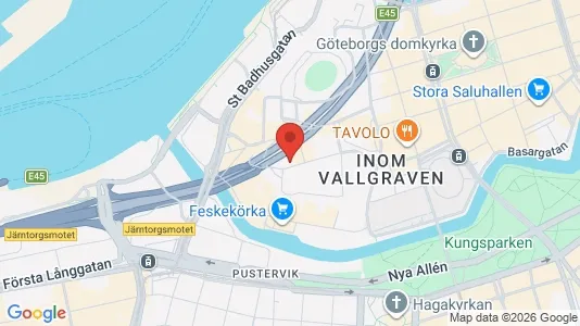 Lägenheter att hyra i Göteborg Centrum - kort over placeringen