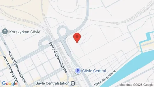 Lägenheter att hyra i Gävle - kort over placeringen