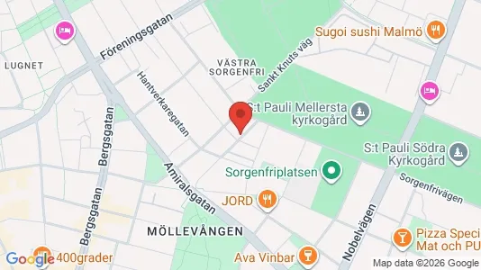 Lägenheter att hyra i Malmö Centrum - kort over placeringen