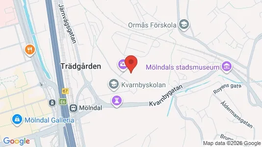 Lägenheter att hyra i Mölndal - kort over placeringen