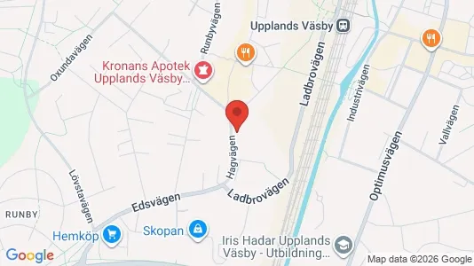 Lägenheter att hyra i Upplands Väsby - kort over placeringen