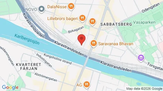 Lägenheter att hyra i Vasastan - kort over placeringen