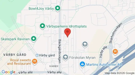 Lägenheter att hyra i Huddinge - kort over placeringen