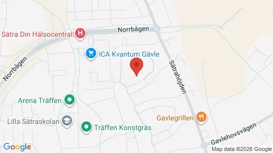 Lägenheter att hyra i Gävle - kort over placeringen