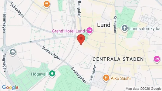 Lägenheter att hyra i Lund - kort over placeringen