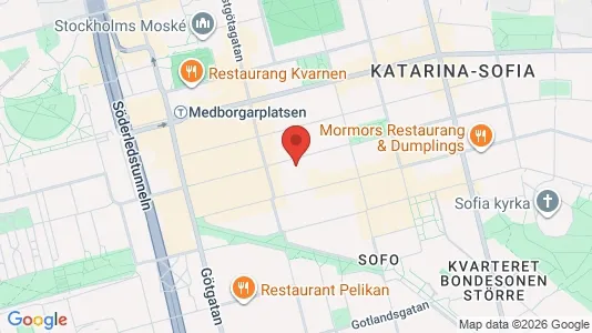 Lägenheter att hyra i Södermalm - kort over placeringen