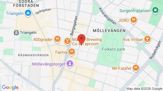 Lägenheter att hyra i Malmö Centrum - kort over placeringen