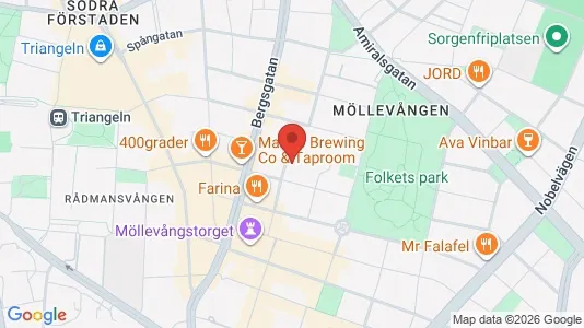 Lägenheter att hyra i Malmö Centrum - kort over placeringen