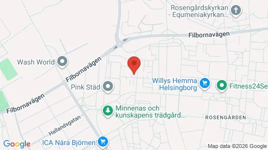 Lägenheter att hyra i Helsingborg - kort over placeringen