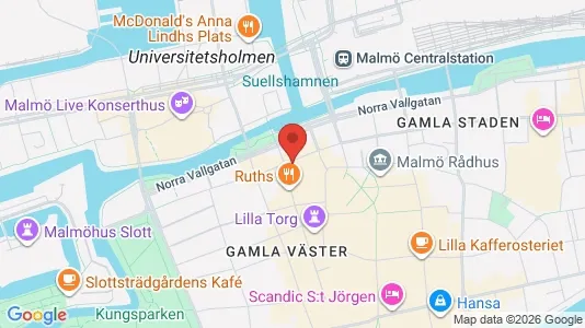 Lägenheter att hyra i Malmö Centrum - kort over placeringen