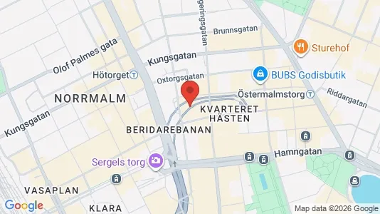Lägenheter att hyra i Stockholm Innerstad - kort over placeringen