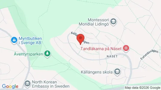 Lägenheter att hyra i Lidingö - kort over placeringen