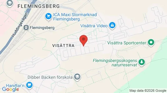 Lägenheter att hyra i Huddinge - kort over placeringen