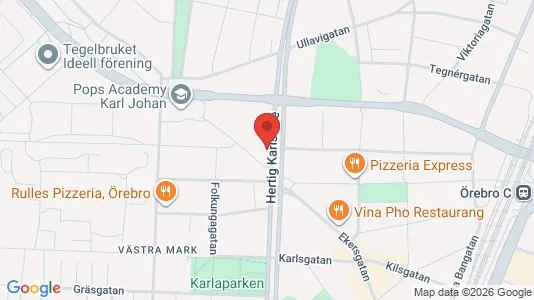 Lägenheter att hyra i Örebro - kort over placeringen