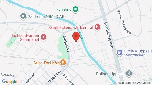 Lägenheter till salu i Uppsala - kort over placeringen
