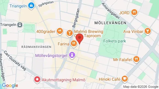 Lägenheter till salu i Malmö Centrum - kort over placeringen