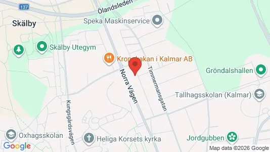 Lägenheter till salu i Kalmar - kort over placeringen