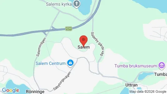 Hus till salu i Salem - kort over placeringen