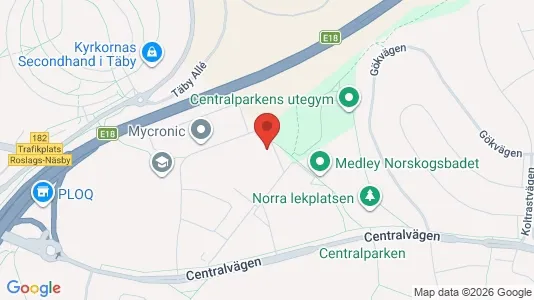Lägenheter till salu i Täby - kort over placeringen