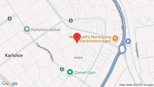 Lägenheter att hyra i Norrköping - kort over placeringen