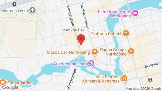 Lägenheter att hyra i Norrköping - kort over placeringen