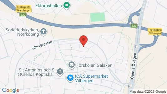 Lägenheter att hyra i Norrköping - kort over placeringen