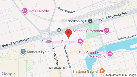 Lägenheter att hyra i Norrköping - kort over placeringen