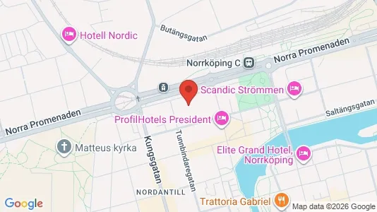 Lägenheter att hyra i Norrköping - kort over placeringen
