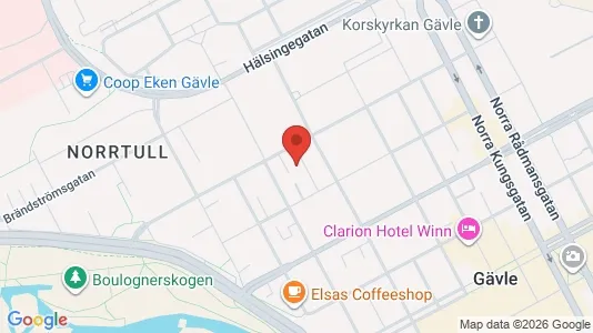 Bostadsrätter till salu i Gävle - kort over placeringen