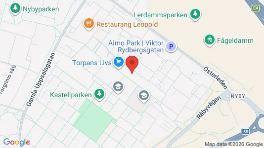Bostadsrätter till salu i Uppsala - kort over placeringen