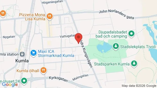 Bostadsrätter till salu i Kumla - kort over placeringen