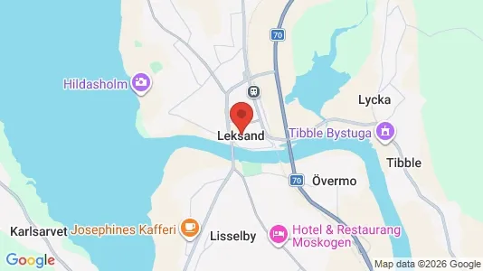 Hus till salu i Leksand - kort over placeringen